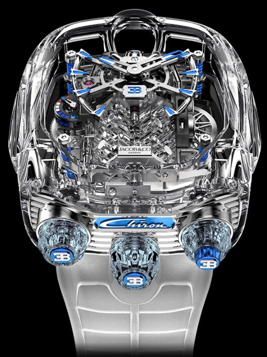 Replica Jacob & Co. Bugatti Chiron Sapphire Crystal watch BU200.21.AE.AB.ABRUA price